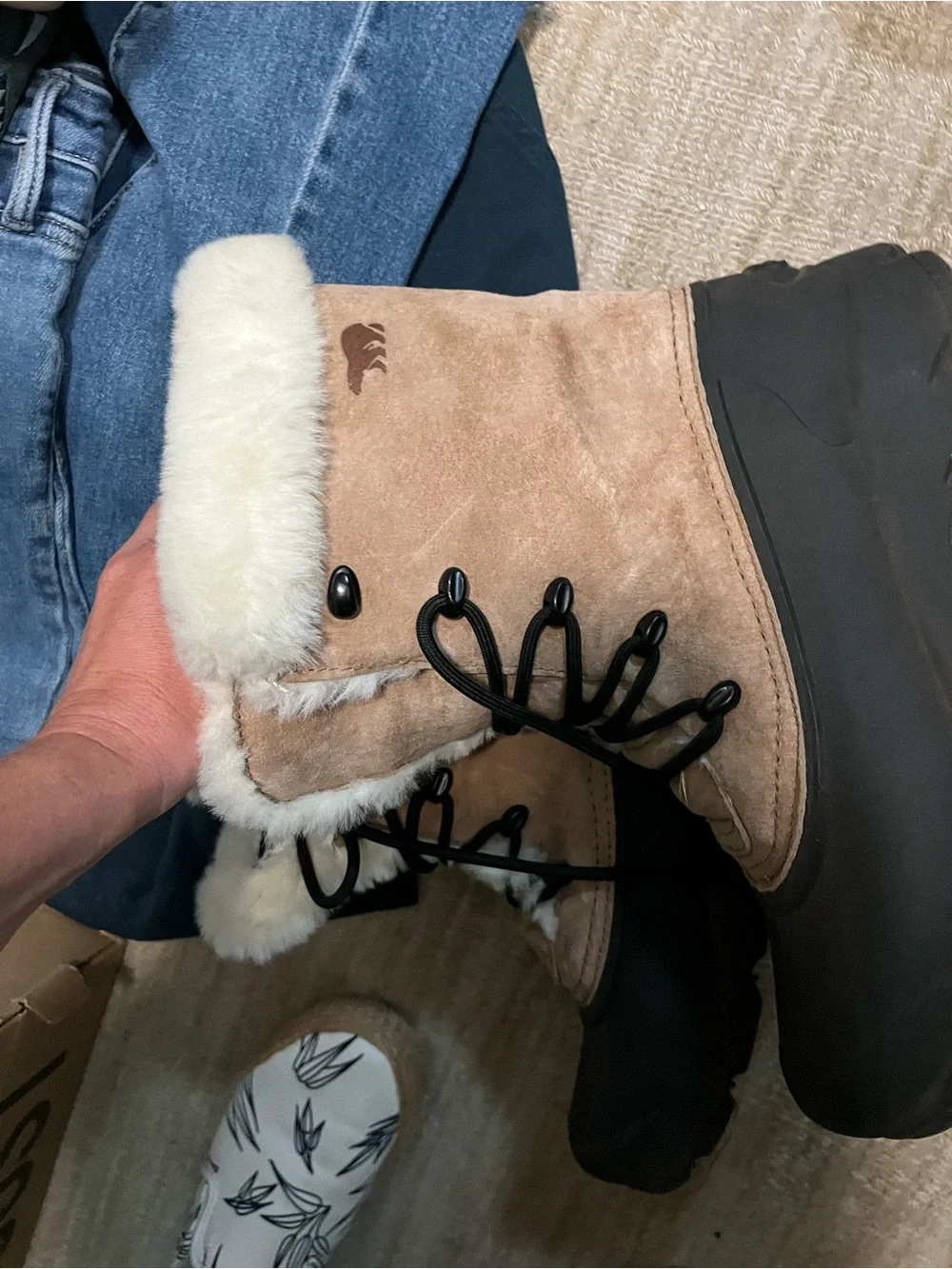 Sorel faux fur